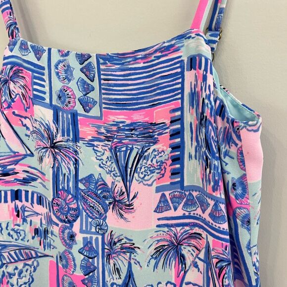 Lilly Pulitzer Sahar Romper in Whisper Blue Yeah Buoy Size 2 - Picture 11 of 16